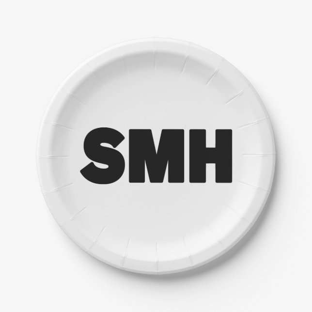 SMH | Text Slang Paper Plate (Front)