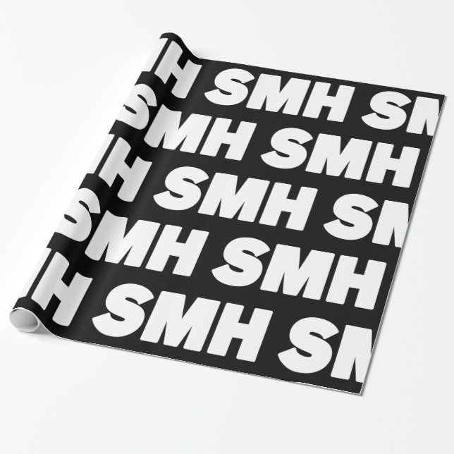 SMH | Text Slang Wrapping Paper (Unrolled)