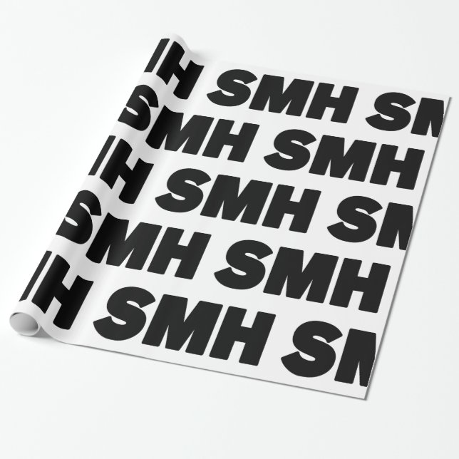 SMH | Text Slang Wrapping Paper (Unrolled)