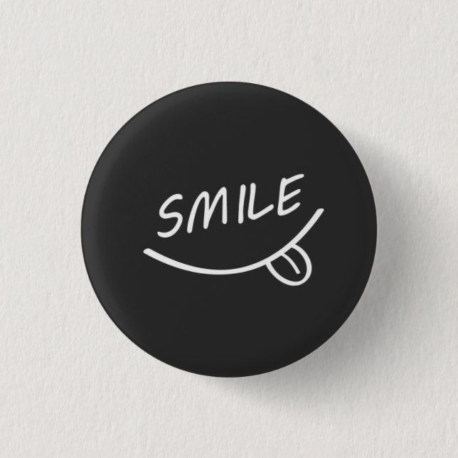 Smile 3 Cm Round Badge (Front)