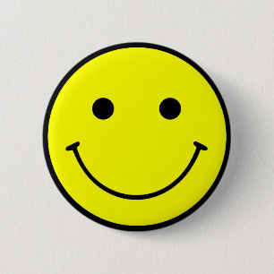 SMILE 6 CM ROUND BADGE