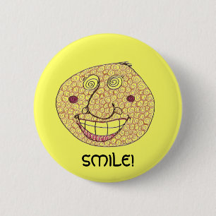 SMILE! 6 CM ROUND BADGE