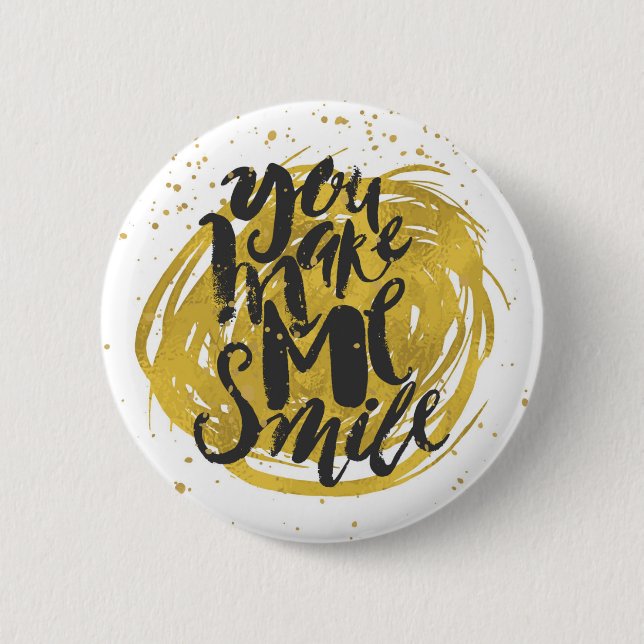Smile 6 Cm Round Badge (Front)