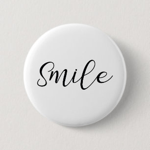 smile 6 cm round badge