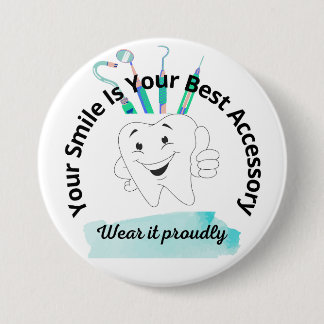 Smile 7.5 Cm Round Badge
