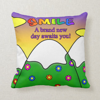 Smile A Brand New Day Awaits You Square Pillow