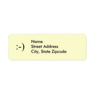 Smile ~ Address Label Return Address Label