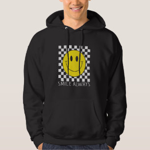 Smile Always Cute Yellow Happy Peace Smiling Face Hoodie