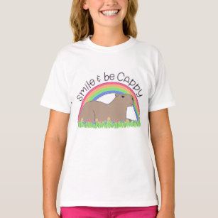 Smile and Be Cappy cute happy capybara T-Shirt