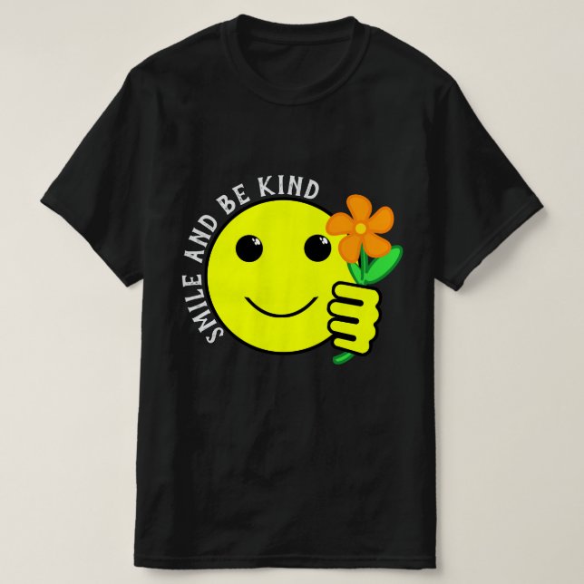 Smile and Be Kind Friendship T-Shirt (Design Front)