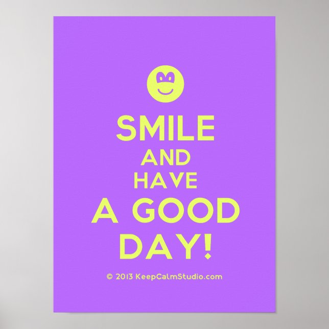 Smile and Have a Good Day! poster (Front)