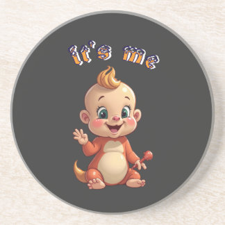 smile at cute baby's joy, and happiness. coaster