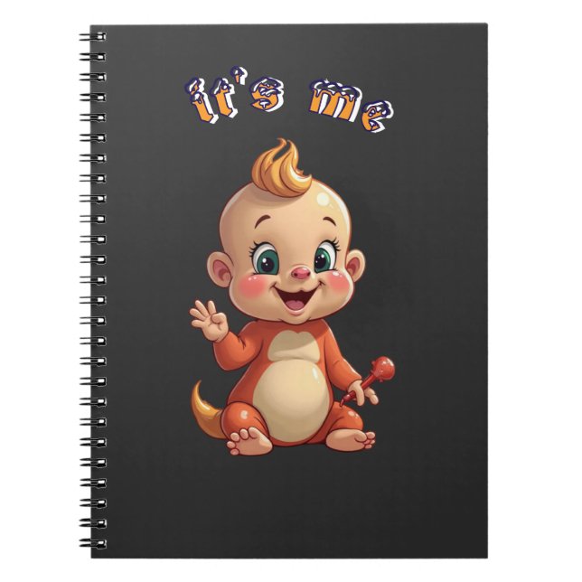 smile at cute baby's joy, and happiness. notebook (Front)