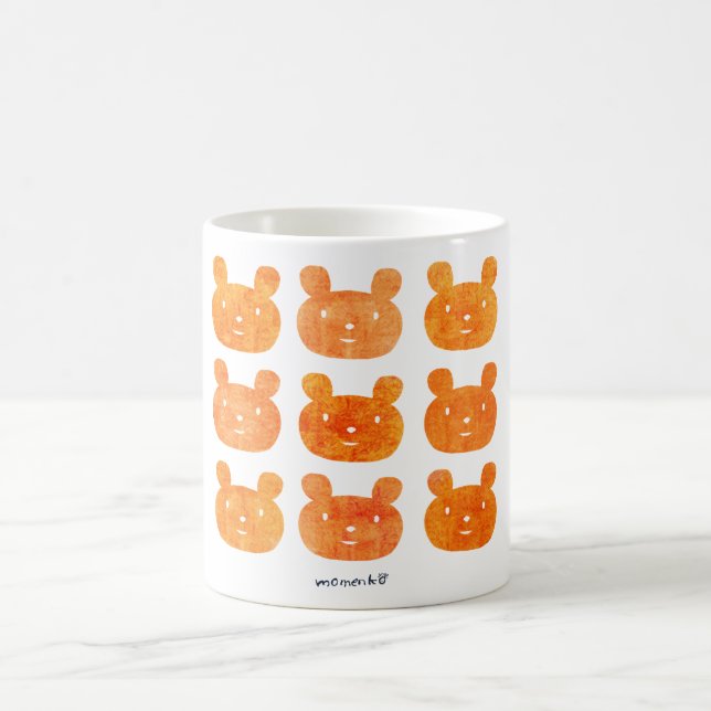 smile bear orange coffee mug (Center)