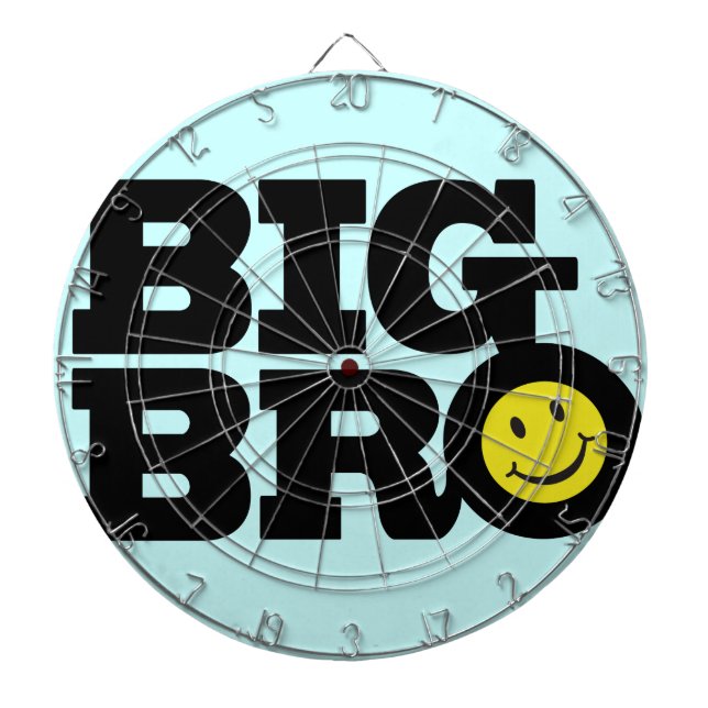 Smile Big Bro black light blue yellow dart board (Front)