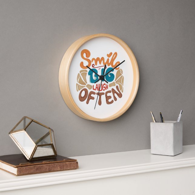 Smile Big Laugh Often: Joyful  Clock (Office)