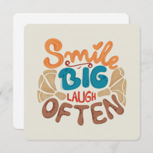Smile Big Laugh Often: Joyful  Holiday Card
