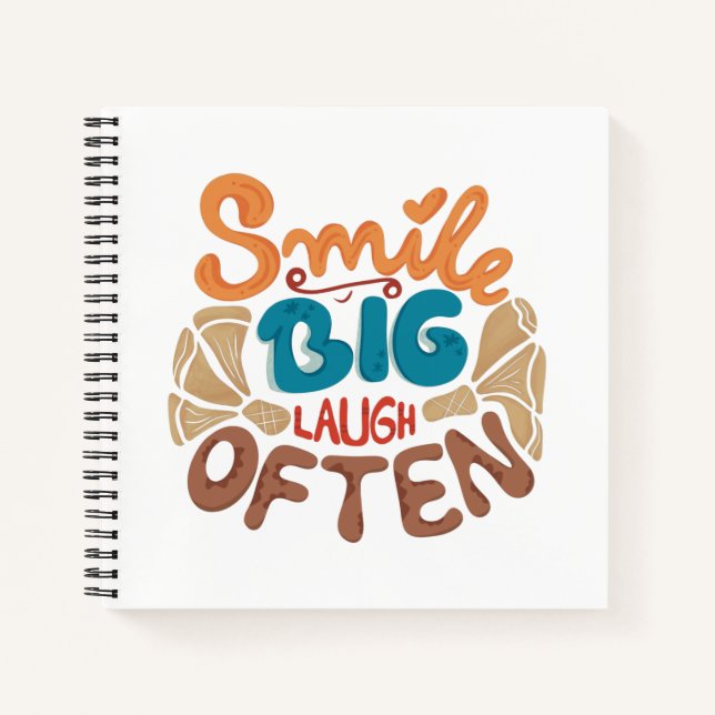 Smile Big Laugh Often: Joyful  Notebook (Front)