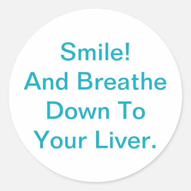 Smile Breathe Pranayama Jeff Hankamer Artjunkhaus Classic Round Sticker (Front)