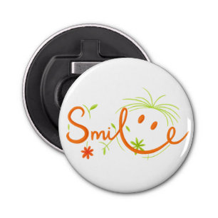 Smile Brush Style Line Art Bottle Opener