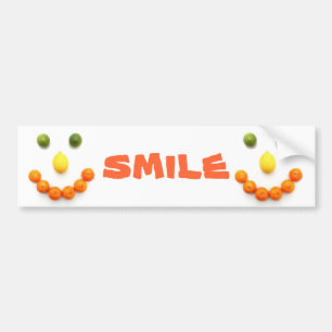 Smile bumper sticker
