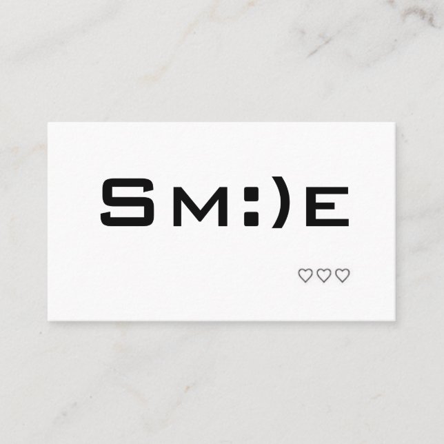 Smile business card with quote on back (Front)