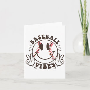 Smile Bysebyll Vibes Game Day Life Mum Retro Happy Card