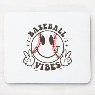 Smile Bysebyll Vibes Game Day Life Mum Retro Happy Mouse Pad