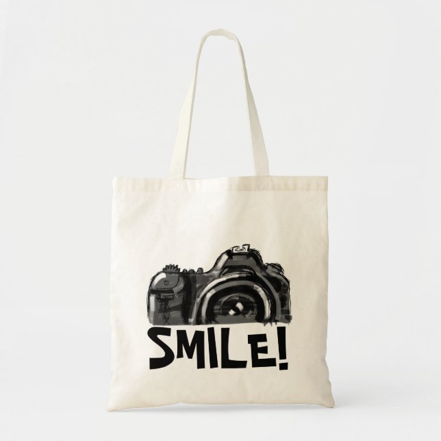 Smile Can Camera Tote Bag (Front)