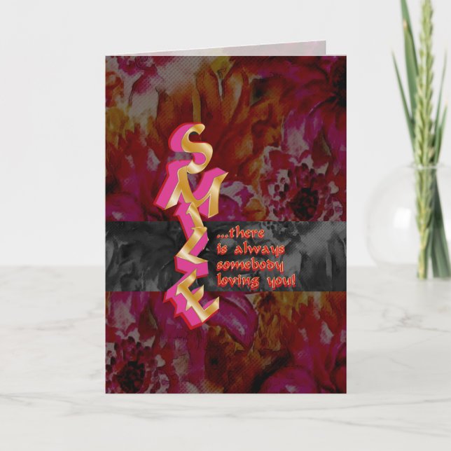 SMILE - Card Greeting, Note (Front)