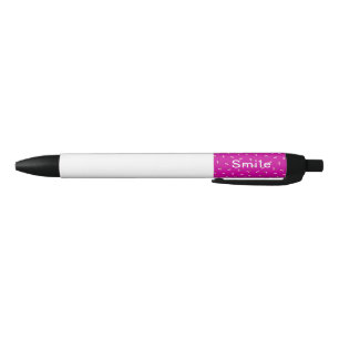 Smile & Cherry (raspberry pink) Black Ink Pen
