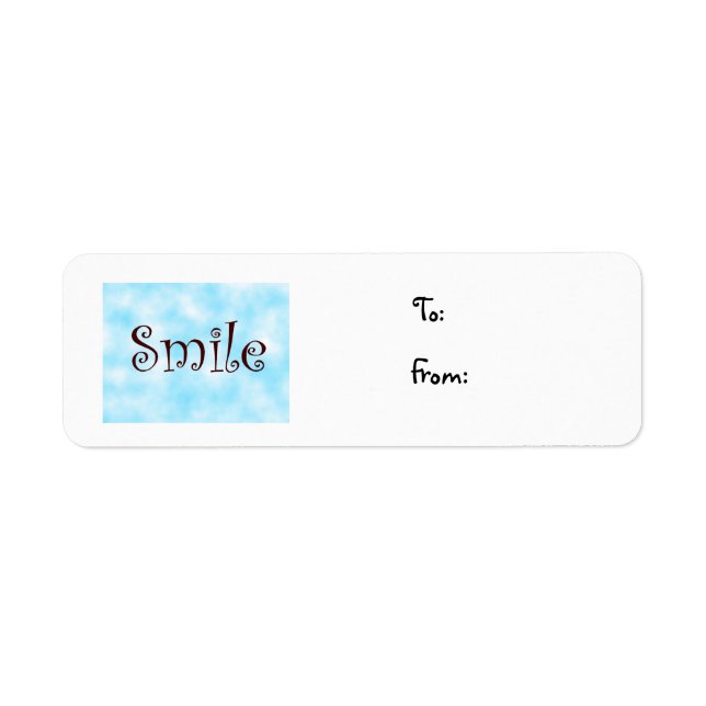 Smile-christmas label return address label (Front)