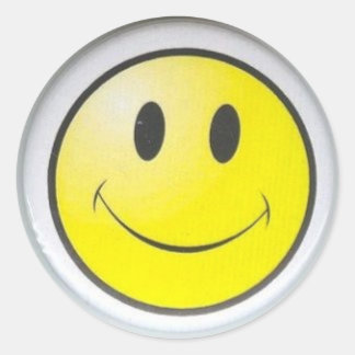 smile classic round sticker