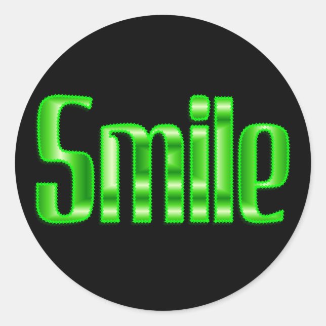 smile classic round sticker (Front)