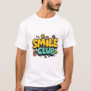 Smile Club Cute Positive Typography T-Shirt