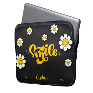 Smile Daisy garden Customisable Laptop Sleeve