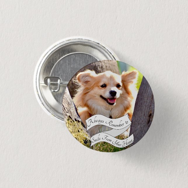 Smile Dog 3 Cm Round Badge (Front & Back)