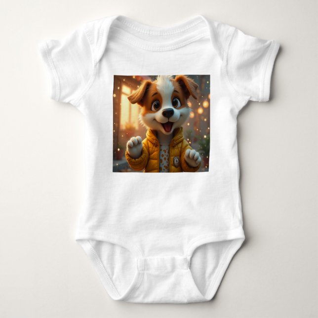 Smile Dog Baby Bodysuit (Front)