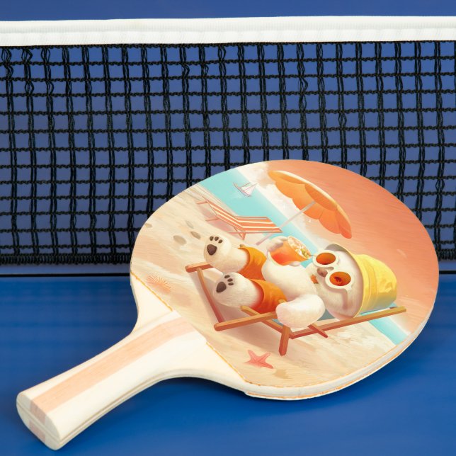 Smile Dog – Beach Mode On Ping Pong Paddle (Insitu)
