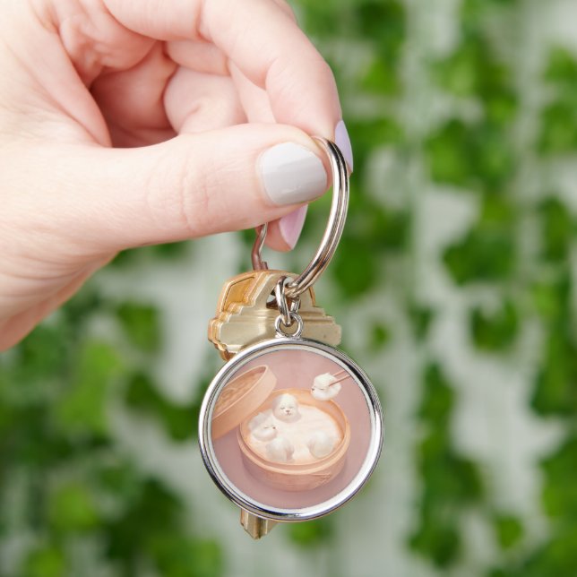 Smile Dog – Xiao Long Bao Delight Key Ring (Hand)