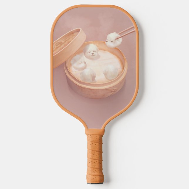 Smile Dog – Xiao Long Bao Delight Pickleball Paddle (Front)