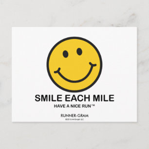 Smile Each Mile / "Nice Run" Runner-Gram Postcard