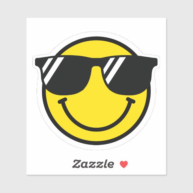 Smile Emoji Happy Face Sunglasses Cool Fun (Sheet)