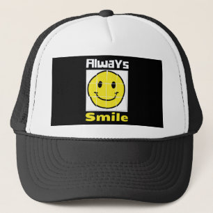 Smile emoji trucker hat