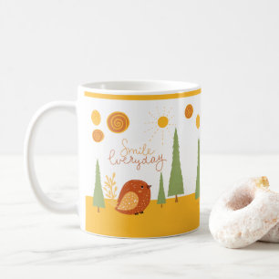 Smile Everyday Boho Bird Sun Cute Coffee Mug