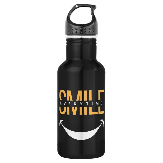 Smile Everytime – Spread Positive Vibes Anywhere 532 Ml Water Bottle (Front)
