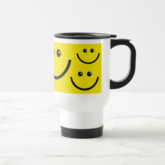 Smile Face - Be Happy Travel Mug (Right)