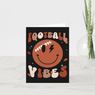 Smile Face Footbyll Vibes Tis The Season Fall Than Card