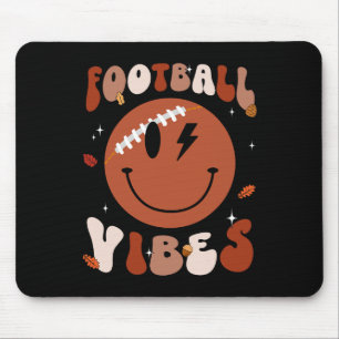 Smile Face Footbyll Vibes Tis The Season Fall Than Mouse Pad