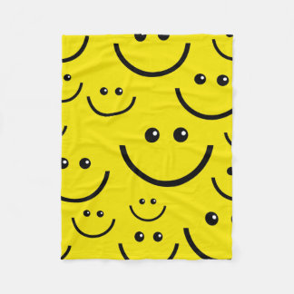 Smile Face - Happy Face Fleece Blanket